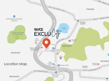 Saniket WYCE Exclucity location map, Bavdhan, Pune